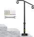 VEVOR Smeedijzeren Leuning 1-2 Treden Trap Leuning 36" Smeedijzeren Leuning Rail 4x6" Basisplaat Outdoor Indoor Universele Trapleuning voor Tuinen, Woongebouwen, Commerciële Kantoorgebouwen, Hotels
