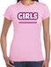 Bellatio Decorations vrijgezellenfeest verkleed t-shirt dames - Girls Fun - lichtroze - bachelorette L