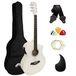 TIGER Full Size Electro Akoestische Gitaarpakket voor Beginners met Ingebouwde Tuner en EQ - Wit ACG4-WH