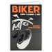 69-9015 Route 66 69-9015 Gelukkige verjaardagskaart + envelop 12 x 17,5 cm motorwoord zilver glanzend silhouet 2 wielen sterke cilinderinhoud Amerikaans voor Biker Passion - Gemaakt in Frankrijk