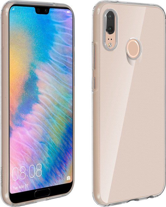 Huawei cover - TPU - transparant - voor Huawei P20 Lite