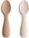 Mushie Starter Set Baby Lepels (set van 2) Natural