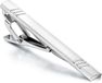 Krawattennadel Herren - Poliertes Messing Krawattennadel, Für Hochzeiten & Geschäftliche Anlässe, Sicherheitsverschluss mit Elegantem Design (Silber)