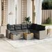 Maison Exclusive - Ensemble de meubles de jardin 8 pièces avec canapé et coussins, gris, en polyrotin