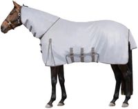 Horze Paardenvliegendeken met buikflap Defender 200g Antraciet Polyester 135 cm