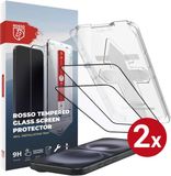 Rosso Screenprotector Geschikt voor iPhone 16 Plus | 9H Tempered Glass | Beschermglas | Glasplaatje | Case Friendly | Installatietray | Geen luchtbellen & stof | Eenvoudige montage | 2-Pack