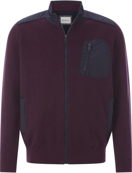 Babista heren Vest - 60/62 - donkerrood - Plus Size