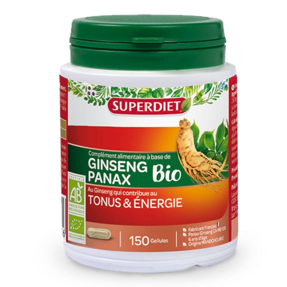 Superdiet Superdiet Ginseng Panax CA Meyer Bio 150 capsules