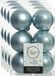 Decoris kerstballen - 48x st - lichtblauw - D6 cm - kunststof - mat/glans - kerstversiering