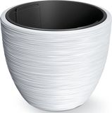 Prosperplast Plantenpot Furu Stripes - wit - D40 x H40 cm