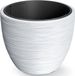 Prosperplast Plantenpot Furu Stripes - wit - D40 x H40 cm
