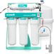 Ecosoft P'URE AquaCalcium Filtersysteem met pomp op metalen frame, omgekeerde osmose voor thuis, filtert 99,8% van verontreinigingen uit water, mineraliseert drinkwater met calcium
