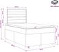 vidaXL Boxspringbed met matras, hoofdeinde, Zwart, 120 x 200 cm, Stof