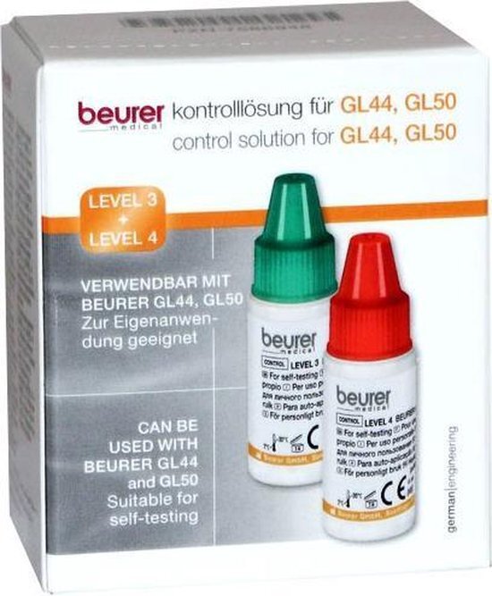 Beurer GL44/GL50 Controlevloeistof Level 3 en Level 4