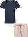 By Louise Essential Dames Korte Pyjama Set Shortama Blauw - Maat M