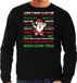 Bellatio Decorations Foute Kersttrui/Sweater voor Heren - Zwart - XL