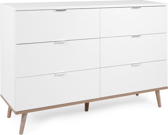 Finori Göteborg Commode - 6-lades - wit