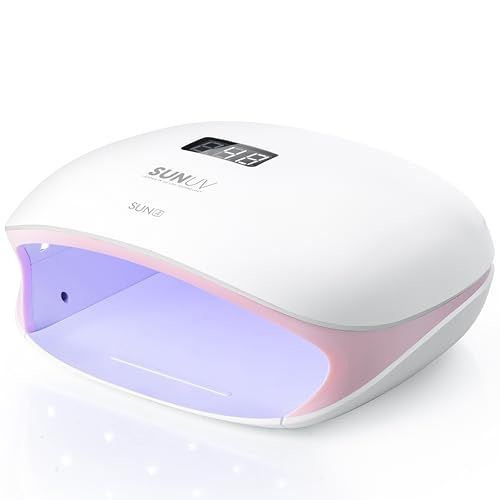 SUNUV UV Nagellamp, Nageldroger voor Gel Nagellak UV Licht voor Gel Nagels met Sensor 4 Timers Rose Geschenk voor Vrouwen Meisjes