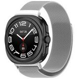 By Qubix Qubix - Compatible Samsung bandje - Milanese band - Zilver - Geschikt voor Samsung Galaxy Watch Ultra / Ultra 2 - 47mm