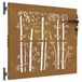 vidaXL Tuinpoort 85 x 75 cm Roestkleurig Staal Enkele Tuinpoort Inclusief Deurbeslag