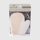 La Briantina GUA02836A massagehandschoen, bamboevezel, wit, eenheidsmaat