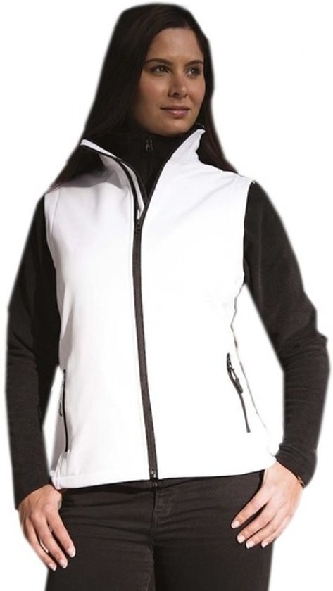 Result Softshell casual bodywarmer wit voor dames - Outdoorkleding wandelen/zeilen - Mouwloze vesten L