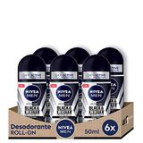 NIVEA Deodorant The Invisible Roll-on for Black & White Men Original 50ml
