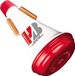 Humes & Berg Trompet Straight Red White Mute 106