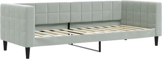 vidaXL Slaapbank 80x200 cm Fluweel Lichtgrijs