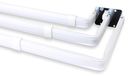 Tringle à rideaux triple, acier, blanc, 48-84 pouces