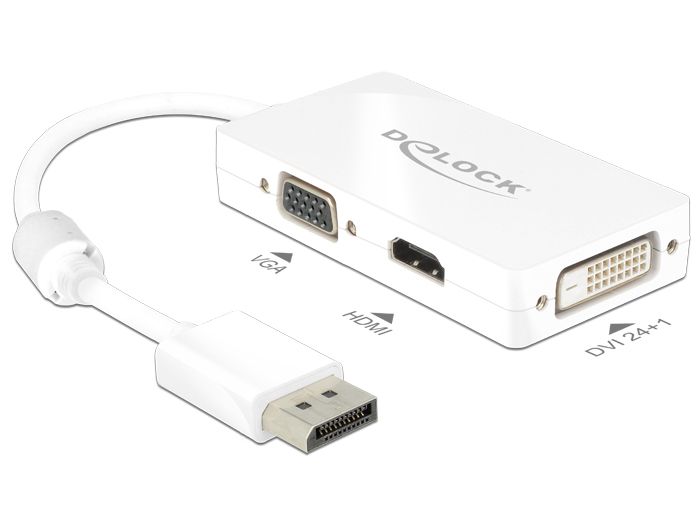 DeLOCK 0.16m DisplayPort/VGA+HDMI+DVI-D Adapter - 62655