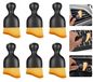Autoreinigingsborstel - Set van 6 - Microvezel - Ergonomisch handvat - Grijs