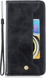 Merkloos Voor Galaxy S8 + koperen gesp nappa textuur horizontale flip lederen tas, met houder en kaartsleuven en portemonnee (zwart)