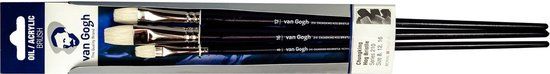 royal tal Talens Van Gogh Penselen Set Olie & Acrylverf Serie 210 nr. 8-12-16 3 Stuks