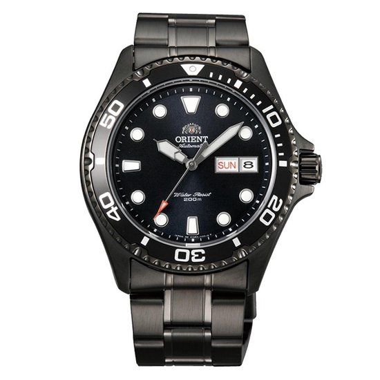 Orient Ray II Automatic FAA02003B9 Herenhorloge - Zwart/Zilver - Blauwe Wijzerplaat - 41mm