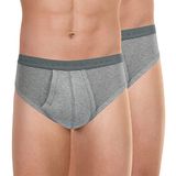Athena - Set van 2 basic herenslips – slips van 100% biologisch katoen – open pasvorm, ergonomisch, comfort en grip – Oeko-Tex Standard 100 label