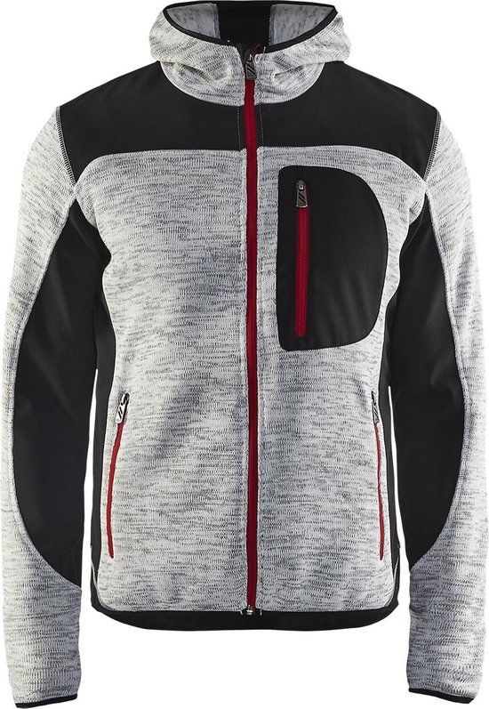 Blåkläder Blaklader Gebreid vest met softshell 4930-2117 - Donker marineblauw/Zwart - 4XL