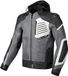 Macna Risant, veste en cuir/textile, Gris/Noir/Blanc, Taille 58