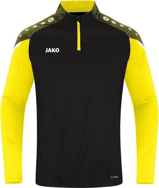 Jako Performance Ziptop Heren - Zwart / Zachtgeel - Maat M