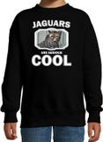 Bellatio Decorations Dieren jaguars sweater zwart kinderen - jaguars are serious cool trui jongens/ meisjes - cadeau gevlekte jaguar/ jaguars liefhebber - kinderkleding / kleding 170/176