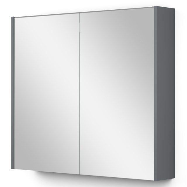 Maxaro Modulo Spiegelkast Met Verlichting 80x70cm Middengrijs