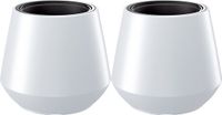 Prosperplast Plantenpot/bloempot Sevilla - 2x - buiten/binnen - kunststof - wit - D40 x H35 cm - met binnenpot
