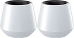 Prosperplast Plantenpot/bloempot Sevilla - 2x - buiten/binnen - kunststof - wit - D40 x H35 cm - met binnenpot