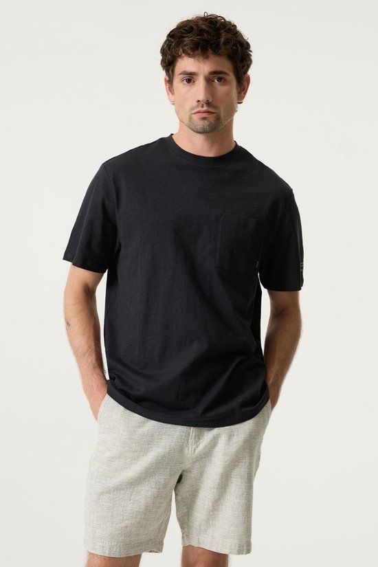 Garcia T-shirt Heren Blauw Katoen Ronde Hals Korte Mouw XXXL