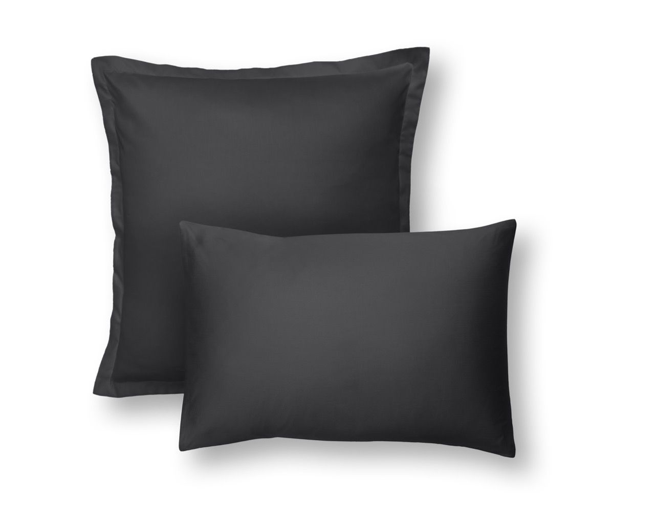Emma Satijnen Kussensloop - 50x70 cm - Donkergrijs