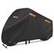 OWEEIO Upgrade verdikte 600D Heavy Duty Motorhoes, Outdoor Waterdichte Motorbike Cover, Universele Motorfietsen Voertuig Cover met Slot-Gaten & Opbergtas (zwart, 116 "x 41" x 50")