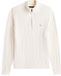 Tommy Hilfiger Heren Trui S Creme Biologisch Katoen Ronde Hals Lange Mouw Regular Fit Casual