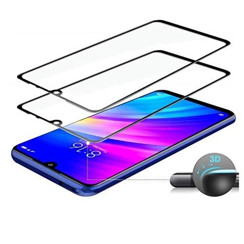 iPOMCASE Verre Trempé Protection Ecran Vitre Film Couverture Complète pour Xiaomi Redmi 7, Lot de 2