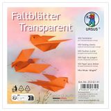 Ursus 2536141 - Vouwbladen transparant oranje, 42 g/m², 100 vouwbladen 14 x 14 cm, effen gekleurd