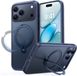 Torras UPro Ostand Spin Hoesje Geschikt voor Apple iPhone 17 Pro Max - Blauw